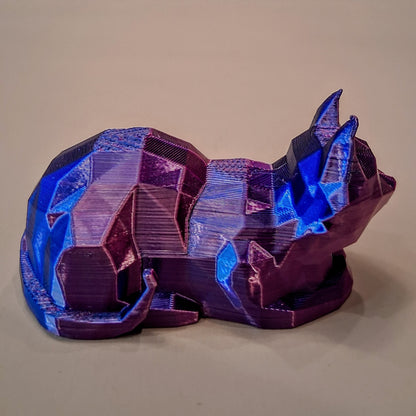 Small Low Poly Loafing Cat