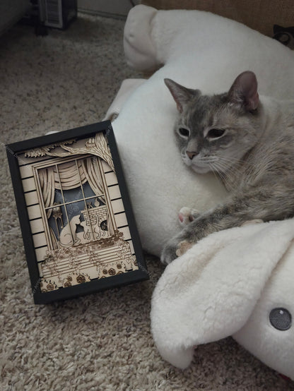 Window to Cozy Cats Lightbox